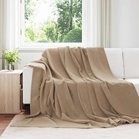 vidaXL Kastfilt Kamel 240 x 270 cm Fleece
