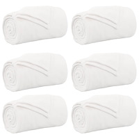 vidaXL Filtar 6 pcs Vit 220 x 240 cm Fleece
