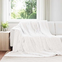 vidaXL Kastfilt Vit 270 x 240 cm Fleece