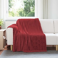 vidaXL Kastfilt Bordeaux Röd 200 x 150 cm Fleece