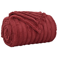 vidaXL Kastfilt Bordeaux Röd 270 x 240 cm Fleece