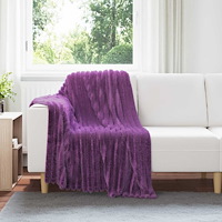 vidaXL Kastfilt Lila 150 x 130 cm Fleece