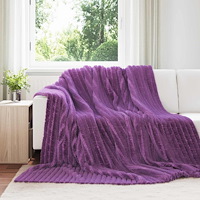 vidaXL Kastfilt Lila 240 x 220 cm Fleece
