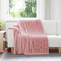 vidaXL Kastfilt Rosa 200 x 150 cm Fleece