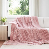 vidaXL Filtar 6 pcs Rosa 270 x 240 cm Fleece