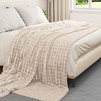 vidaXL Kastfilt Beige 240 x 220 cm Fleece