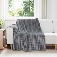 vidaXL Kastfilt Mörkgrå 200 x 150 cm Fleece