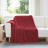 vidaXL Kastfilt Bordeaux Röd 200 x 150 cm Fleece