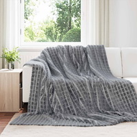 vidaXL Filtar 6 pcs Mörkgrå 270 x 240 cm Fleece