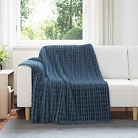 vidaXL Filtar 6 pcs Mörkblå 200 x 150 cm Fleece