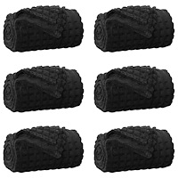 vidaXL Filtar 6 pcs Svart 240 x 220 cm Fleece