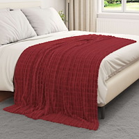 vidaXL Filtar 6 pcs Bordeaux Röd 200 x 150 cm Fleece