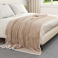 vidaXL Kastfilt Kamel 150 x 200 cm Fleece