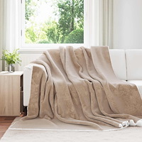 vidaXL Kastfilt Kamel 240 x 270 cm Fleece