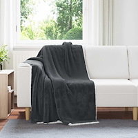 vidaXL Kastfilt Mörkgrå 130 x 150 cm Fleece