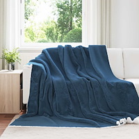 vidaXL Kastfilt Mörkblå 240 x 270 cm Fleece