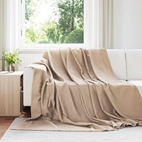 vidaXL Kastfilt Kamel 240 x 220 cm Fleece