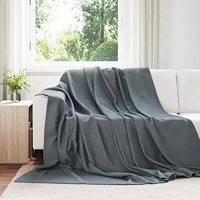 vidaXL Filtar 6 pcs Mörkgrå 270 x 240 cm Fleece