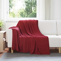 vidaXL Filtar 24 pcs Bordeaux Röd 200 x 150 cm Fleece