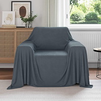 vidaXL Kastfilt Mörkgrå 210 x 140 cm Fleece