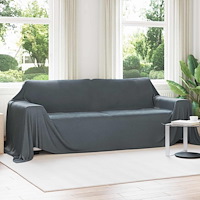 vidaXL Kastfilt Mörkgrå 350 x 270 cm Fleece