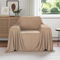 vidaXL Filtar 6 pcs Kamel 210 x 140 cm Fleece