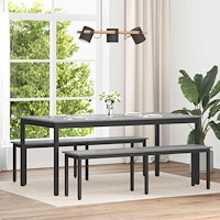 vidaXL bänk Grå Sonoma 160 x 35 x 45 cm Konstruerat trä