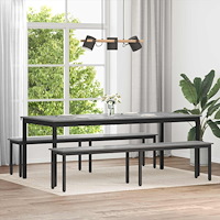 vidaXL bänk Grå Sonoma 200 x 35 x 45 cm Konstruerat trä