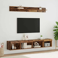 vidaXL TV väggskåp set Väggmonterad 5 pcs Gammalt trä Konstruerat trä
