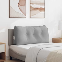 vidaXL Ryggkudde Moln Grå 100 x 24 x 50 cm tyg