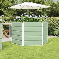 vidaXL Planteringskärl Pastellgrön 129 x 129 x 75 cm Stål