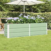vidaXL Planteringskärl Grön 160 x 40 x 45 cm Stål