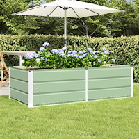 vidaXL Planteringskärl Grön 160 x 80 x 45 cm Stål