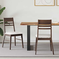 vidaXL Matstolar 2 pcs Ljusbrun 43 x 54 x 89 cm Massiv Gummiträ