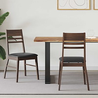 vidaXL Matstolar 2 pcs Ljusbrun 43 x 54 x 89 cm Massiv Gummiträ