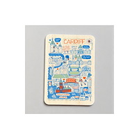 The Sugar Shed Julia Gash Wooden Magnet - Cardiff