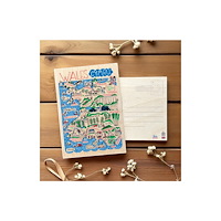 The Sugar Shed Julia Gash Wooden Postcard - Wales