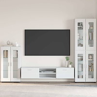 vidaXL Sideboard Högblanka vita 55,5 x 29 x 103 cm Konstruerat trä