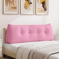vidaXL Ryggkudde Rosa 140 x 24 x 50 cm tyg