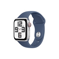 Apple Apple Watch SE (GPS + Cellular) 2a generation - silveraluminium - smart klocka med sportband - denim - 32 GB