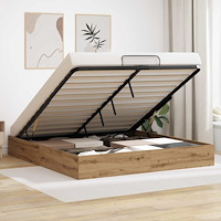 vidaXL Ottoman Sängram Artisan Ek 193 x 120 x 25 cm Spånskiva