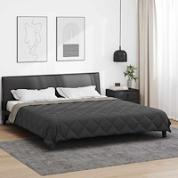 vidaXL Sommar Duvet Ljusgrå och antracit 220 x 200 cm Mikrofiber