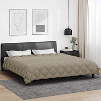 vidaXL Vinter Täcke Ljusgrå 240 x 260 cm Mikrofiber