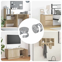 vidaXL Kammuttrar 2 pcs Silver 12 x 10 mm Stål