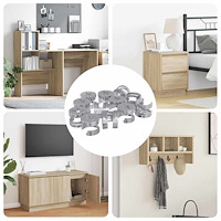 vidaXL Kammuttrar 8372 pcs Silver Stål