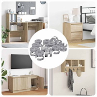 vidaXL Kammuttrar 4000 pcs Silver Stål