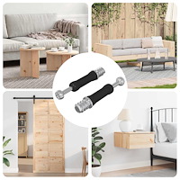 vidaXL Kammare låsskruf 2 pcs Silver och svart M6 x 40 mm