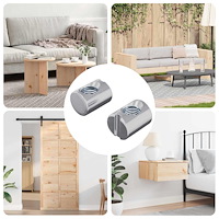 vidaXL Fästdon för tunnor 2 pcs Silver M6 x 13 mm Metall