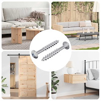 vidaXL Skruv 2 pcs Silver 9,8 x 35 mm Järn