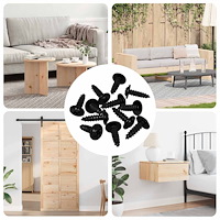 vidaXL Självgängande spik 16364 pcs Svart 3,5 x 12 mm Järn